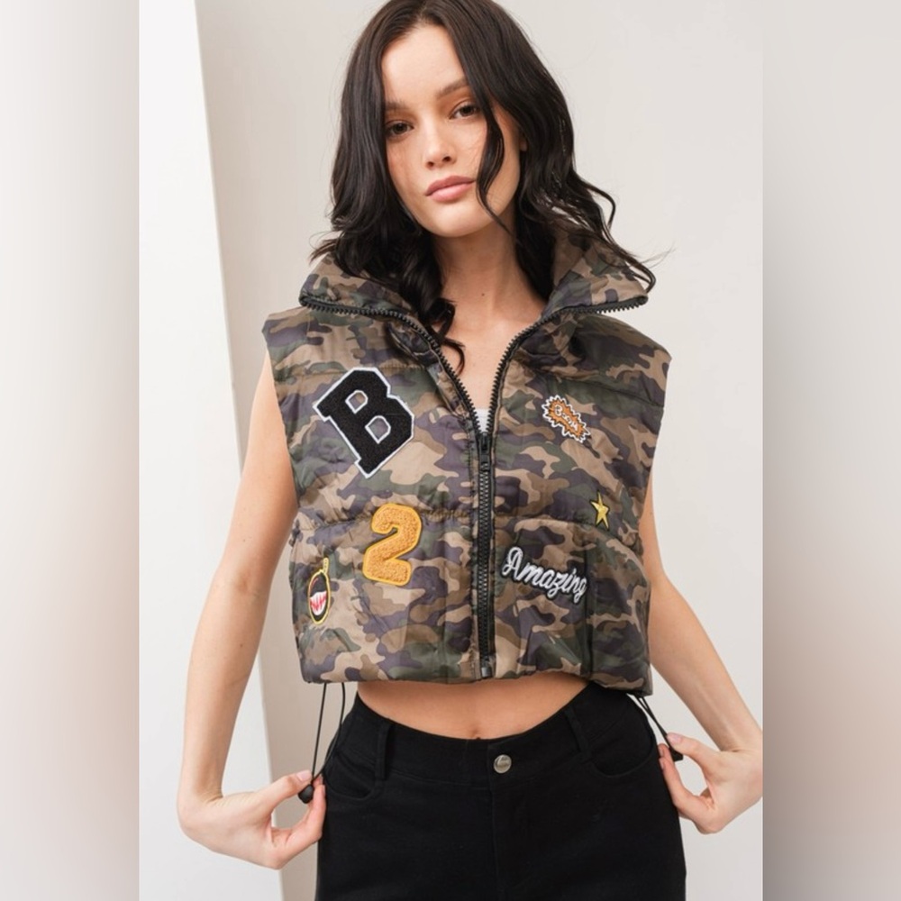 Camouflage Patchwork Vest